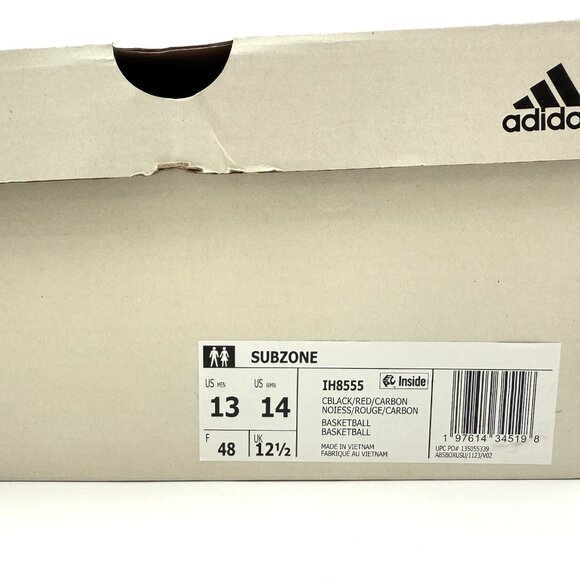 NEW adidas Subzone Basketball Sneakers Men\'s Size Black Red IH8555 main image 8